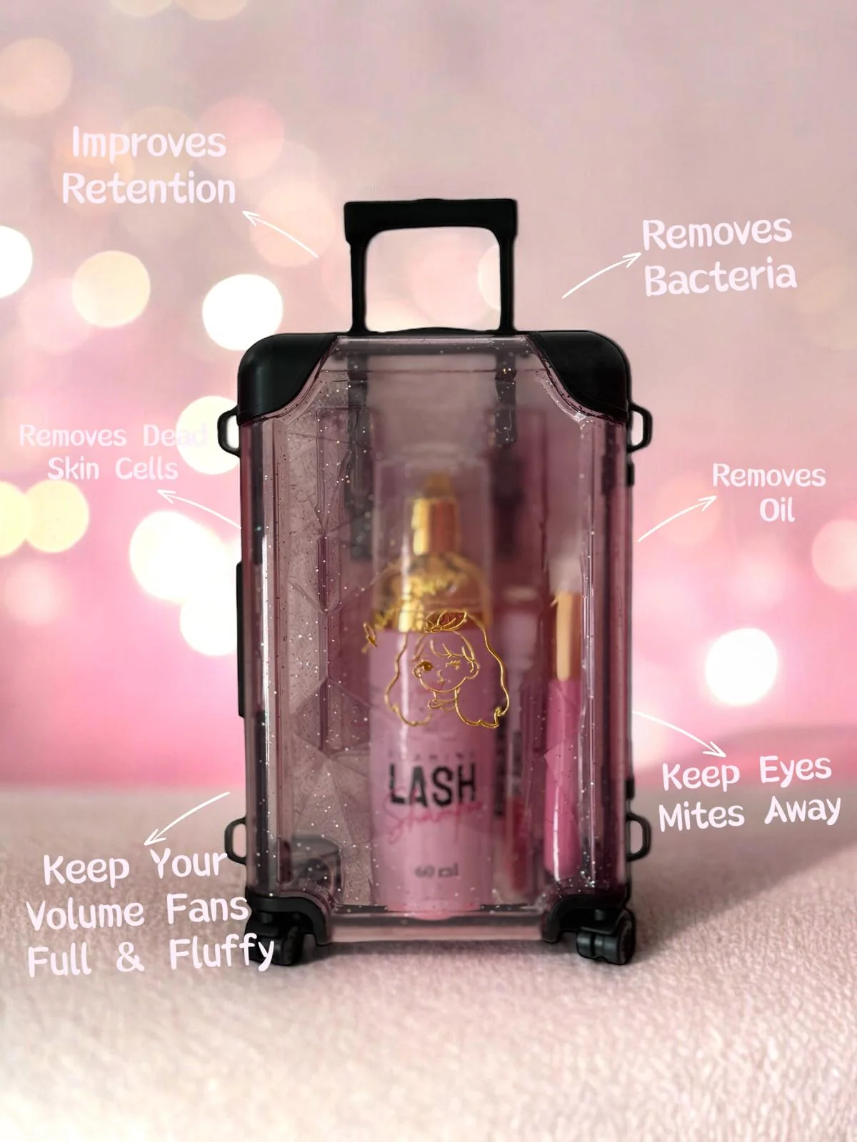 Reborn Lash Shampoo in its presentation case